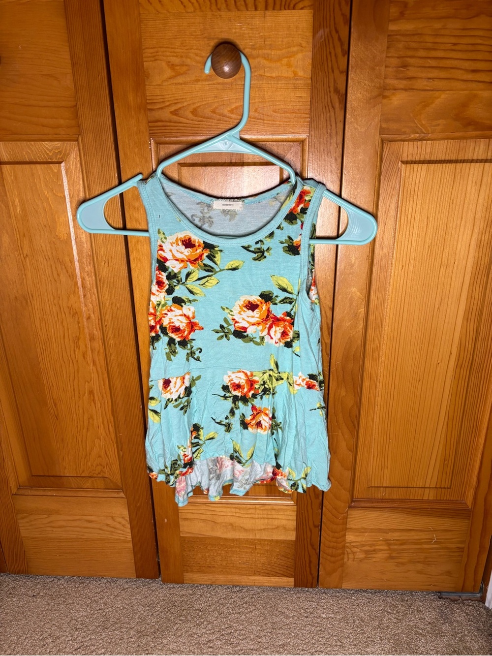 Soprano Mint Floral Crewneck Tank